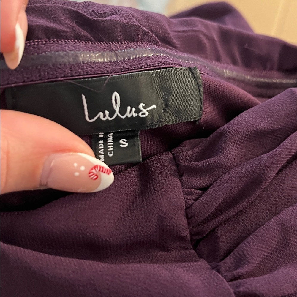 Lulus Luxe Favorite Dark Purple Strapless Ruched Maxi Dress - Picture 8 of 8
